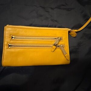 Cole Haan Yellow Leather Wristlet